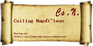 Csillag Napóleon névjegykártya